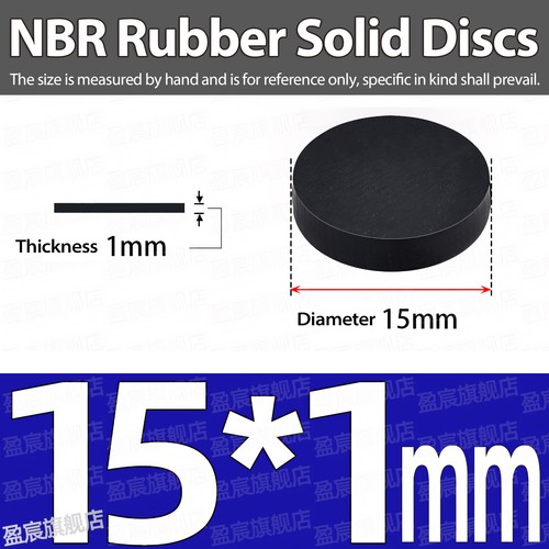 NBR Rubber Solid Discs Flat Round Pad Sealing Non-Slip Cushioning Dia 5mm-150mm - Bild 16 von 266