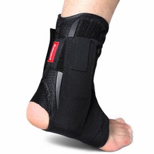 Kuangmi Ankle Brace Lace-up with Side Stabilizers Support Auxiliary Fixing Belt