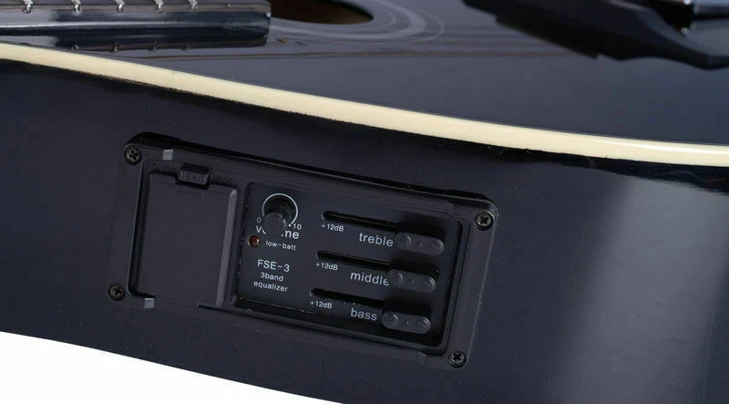 Black Irish Bouzouki with EQ, Solid Wood, Made by Hora, ROMANIA - Image 3 of 4