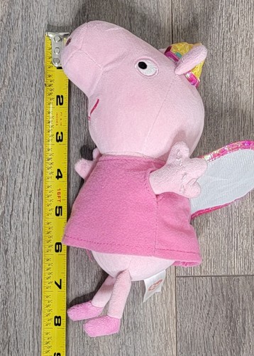 TY Beanie Baby Princess Peppa Pink Pig Plush Fairy Crown Wings - Picture 9 of 9