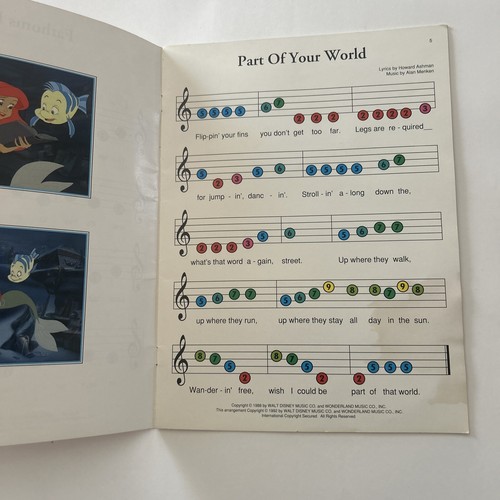Disney The Little Mermaid Ariel Xylophone Musical Book - Picture 2 of 4
