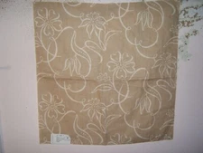 Lee Jofa Groundworks, Audra, Floral, 26.50" W X 26.50" L, Color Oatmeal