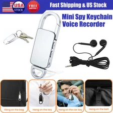 Mini Hidden Spy Digital Audio Recorder Voice Activated Key Chain MP3 Dictaphone