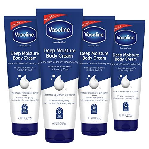 Vaselina Crema Corpo Idratante Profonda 9oz Confezione da 4 con Vitamina E per Pelle Secca - Foto 1 di 7