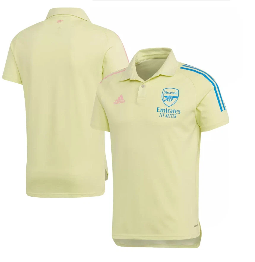 Brand New Adidas Arsenal Kit Yellow Training Poloshirt Kids Size