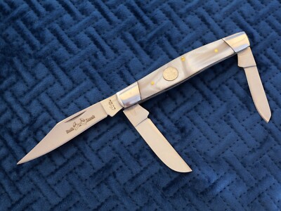 4  Stockman Knife Classic Folding Pocket Knife 3 Blades Sharp Modern Work Pearl