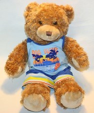 Build a Bear Blue Big Surf Tank Top Swim Shorts Plush Stuffed Animal Super Soft
