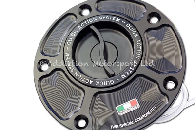 TWM Keyless Quick Release Action Black Fuel Cap for Yamaha YZF-R6