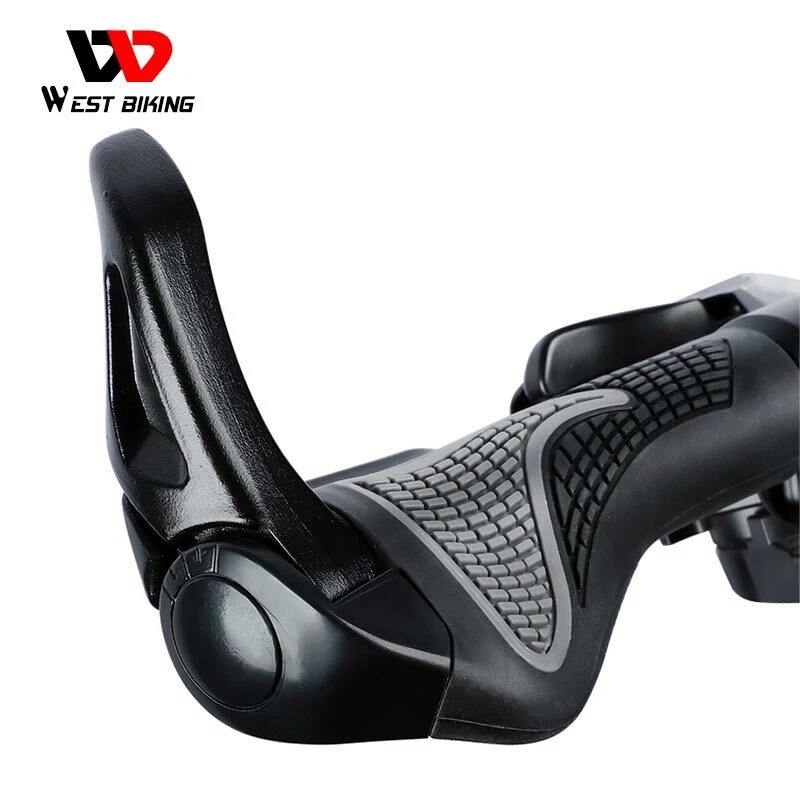 WEST BIKING Bike Grips Ergonomic Cycling Bicycle Handlebar Grips Rubber Bar Ends - Image 2 of 4