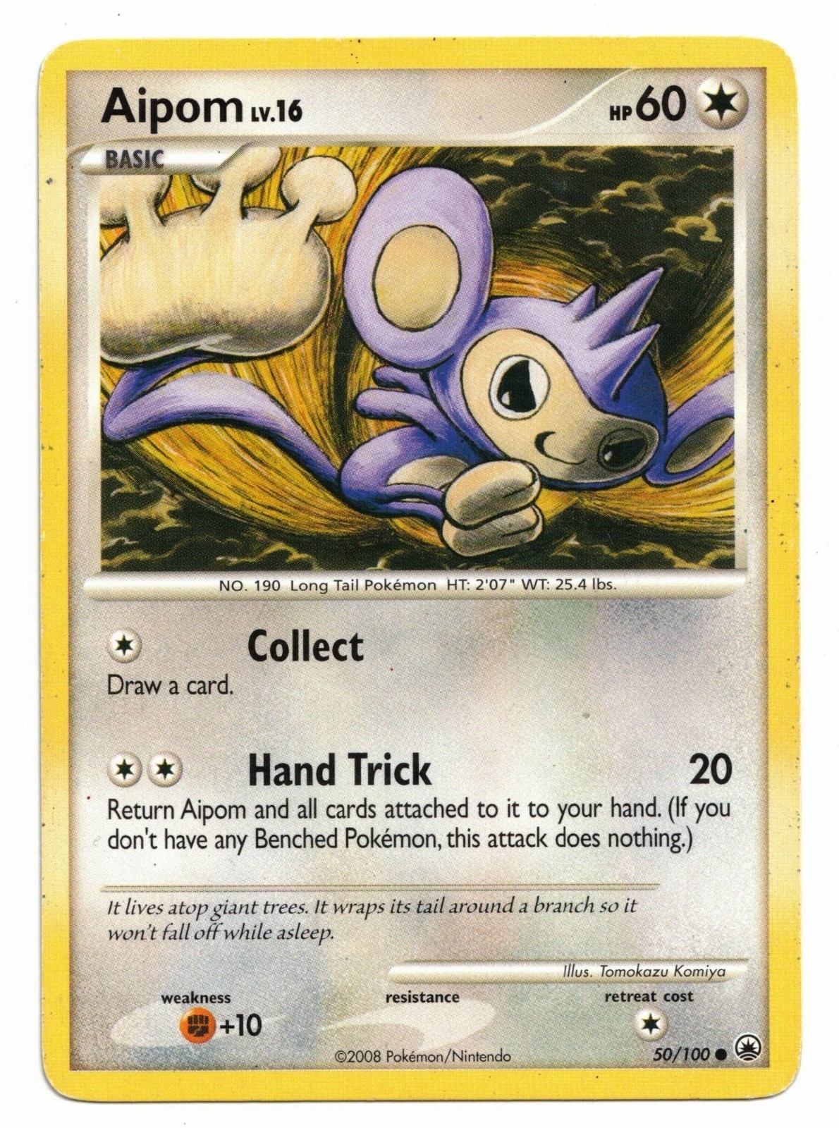 Pokemon Card: Aipom 50/100 D&P Diamond & Pearl Majestic Dawn Set! GD