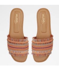ALDO Women s Striped Fringe Slide Sandals Tan...
