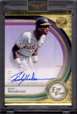 RICKEY HENDERSON 2025 Topps Five Star #FSA-H Purple Autograph Auto #43/50