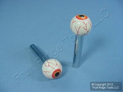 Pilot IP-1015 Bloodshot Eye Ball Door Lock Pin Pull Knobs Non-Threaded 2pcs