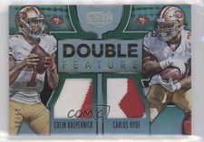 2016 Gala Double Feature Memorabilia Jade 19/25 Carlos Hyde Colin Kaepernick 0c3
