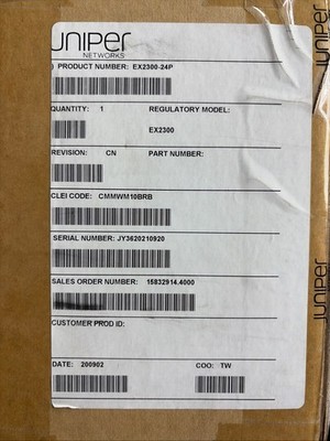 Juniper EX2300-24P 24-Port EX230010/100/1000BASET PoE+ 4 x 1/10G New