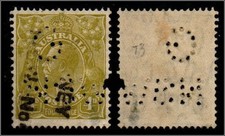 Australia G/NSW Type A on King George V 4d olive bister Scott #118