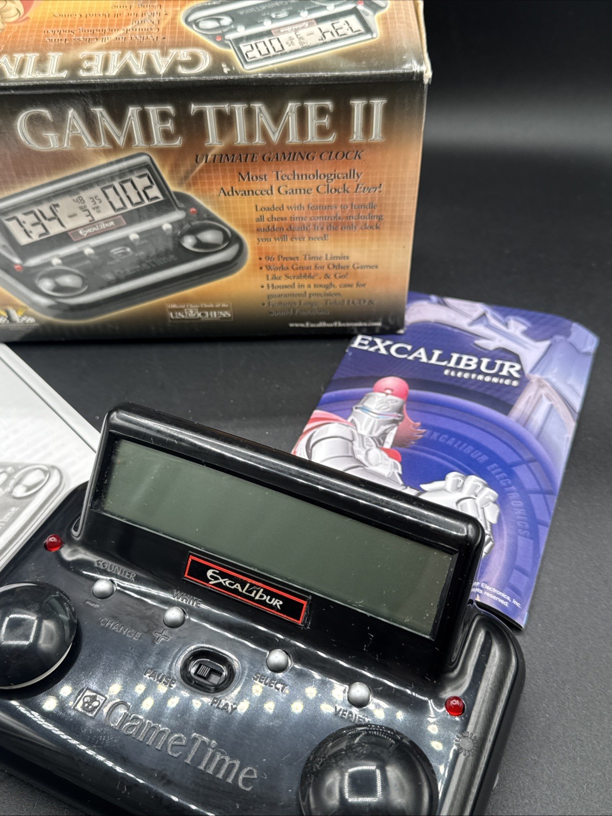 Excalibur Electronics Boardgame Game Time II Official Chess Clock Of USCF   CIB