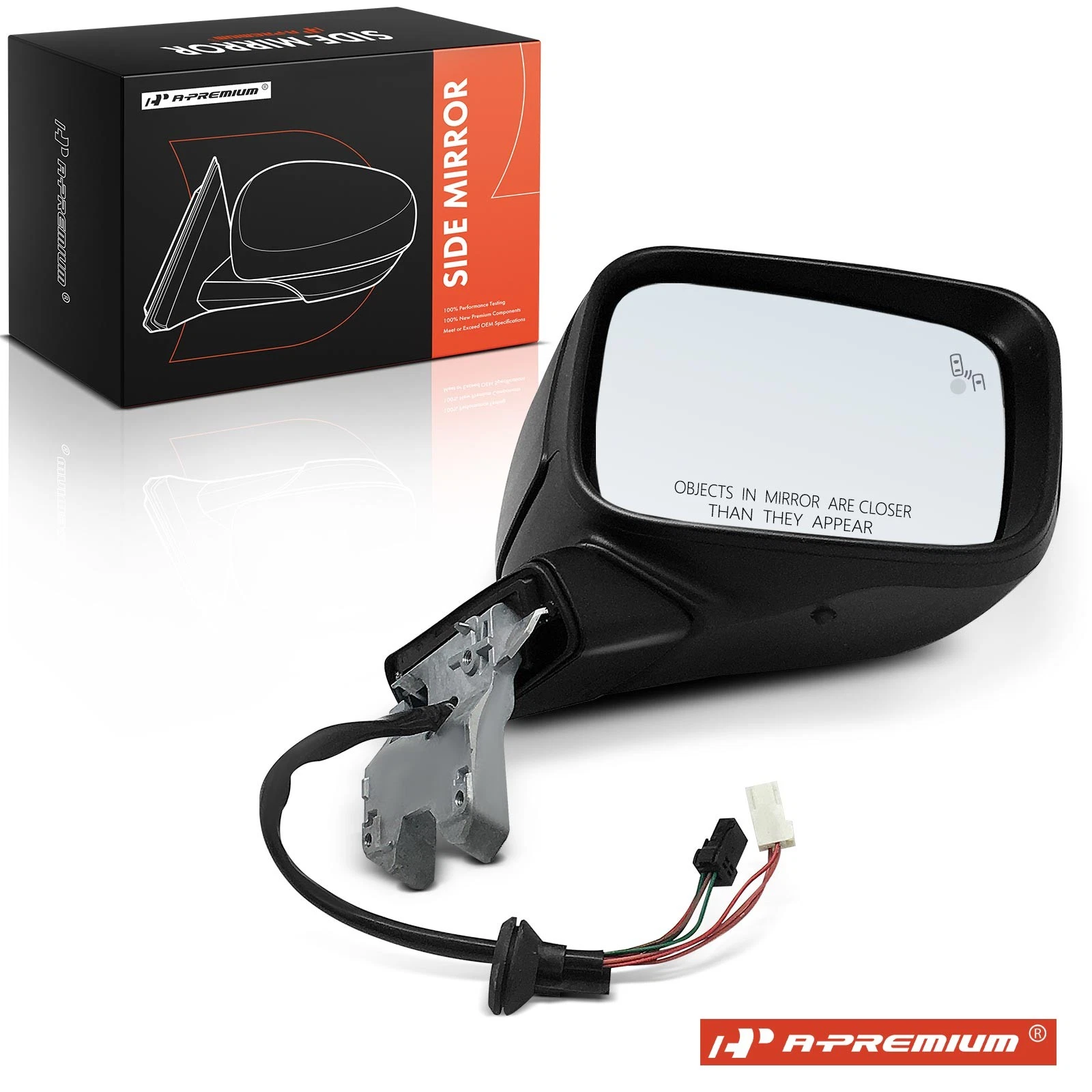 A-premium Passenger Power Mirror Manual Fold Blind Spot for Jeep Renegade 15-22