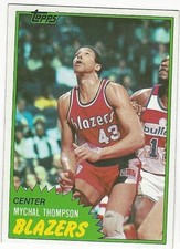 MYCHAL THOMPSON 1981-82 Topps #36 Portland Trail Blazers NM-MT