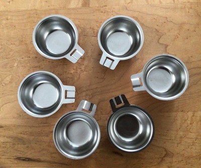 Vintage Stainless Steel Egg Poacher Replacement Cups Only Lot of 6 Free Shipping