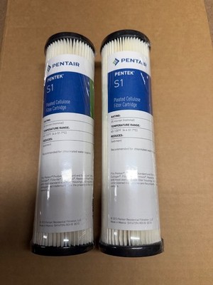 Lot of 2 Pentair Pentek S1 Pleated Cellulose Water Filter Cartridge Sealed