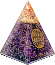 Orgone Pyramid of Success, Amethyst Orgonite Pyramid, Reiki Energy 