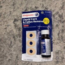 Walgreens Liquid Corn & Callus Remover 0.31oz with 3 Cushions Salicylic Acid