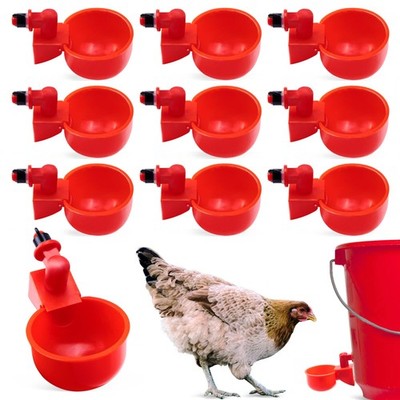 Pack 6 Chicken Waterer Cups,Chicken Feeder Cup for Chicken Duck Turkey Rabbit...