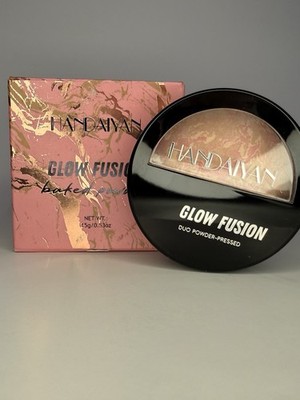 Handaiyan 2-in-1 Foundation & Highlighter Glow Fusion Baked Powder - 15g NIB