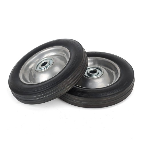 6" Flat Free Solid Rubber Tire and Wheel, with Ball Bearings and 5/8” Axle Bo... - Picture 6 of 6