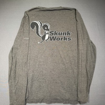 Skunk works Shirt Mens Medium Gray Cartoon Animal Lockheed Martin