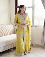 Designer Indian Wedding Dress Pakistani Bollywood Top Plazzo New Party Wear