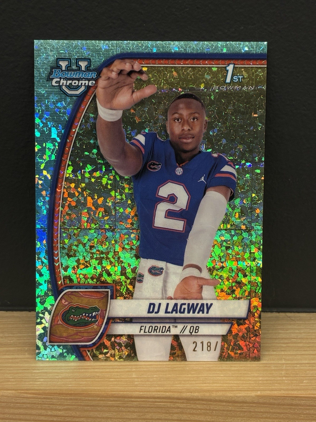 DJ Lagway 2024 Bowman U Chrome - 1st Aqua Mini-Diamond /275 - Florida #63