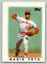 1986 Topps Major League Leaders Mini #42 Mario Soto Reds