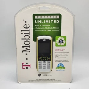 Vintage Motorola Renouveler W233 Green T-Mobile Prepaid Unlimited NIB Sans carbone