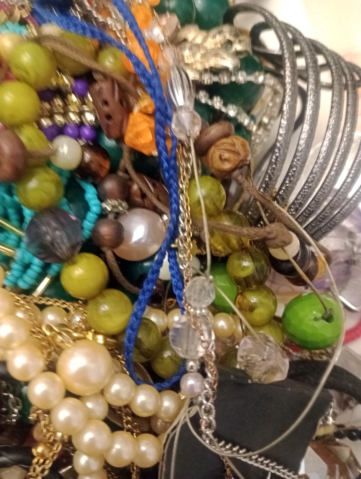 Vintage to Modern Broken Jewelry Lot Crafts Harvest Parts Repair Scrap/Junk 7 Lb