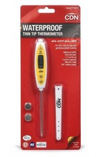 CDN Waterproof Thin Tip Thermometer White 3.5...