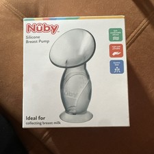 Nuby Single Manuelle Silikon Milchpumpe Set mit Flasche, Deckel & Schnuller