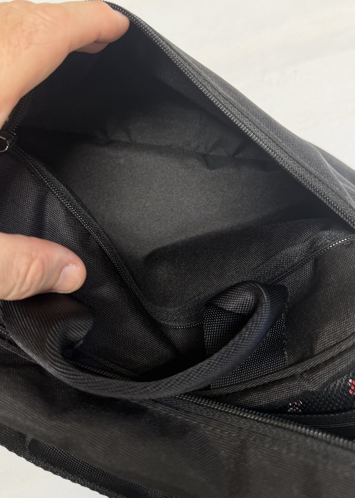 Vera Bradley Black Performance Twill Lay-Flat Bag Floral Lining image 4