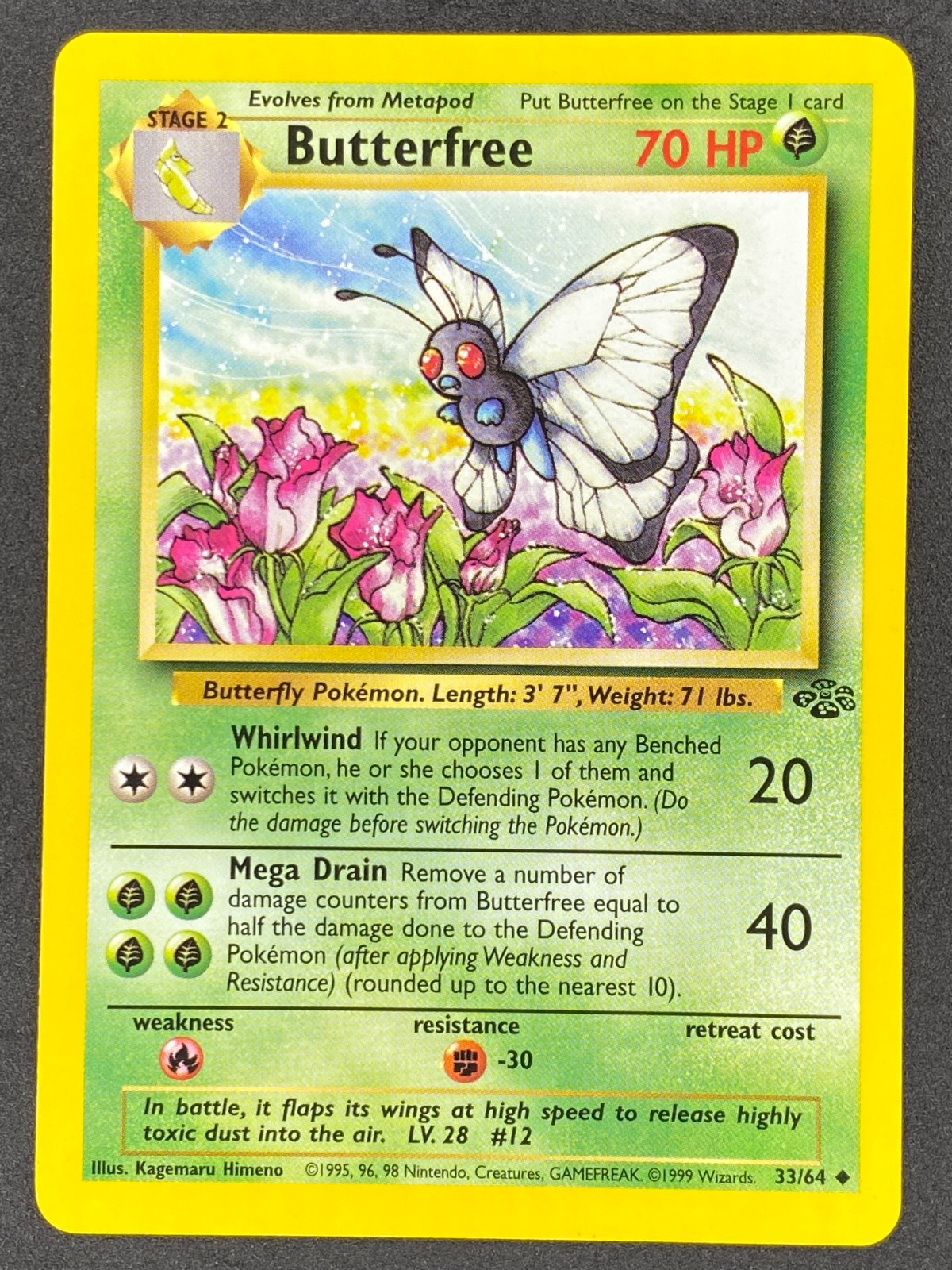 Pokémon Butterfree 33/64 JU Jungle Unlimited NM