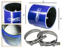Blue Silicone Coupler Hose 3.0 76 Mm T-bolt Clamps Air Intake Intercooler Sb