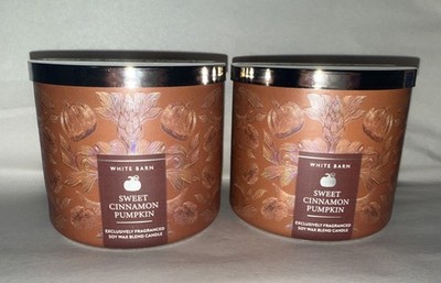 2-Pack NEW Sweet Cinnamon Pumpkin 3-Wick Candle Bath & Body Works