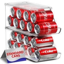 Sorbus Stackable Soda Can Organizer for Refrigerator/Pantry w/ Lid - Holds 9 Can