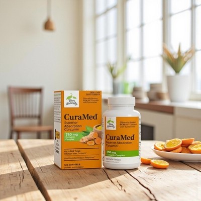Terry Naturally CuraMed Curcumin with Turmeric Oil   120 Softgels | Exp 01/2026