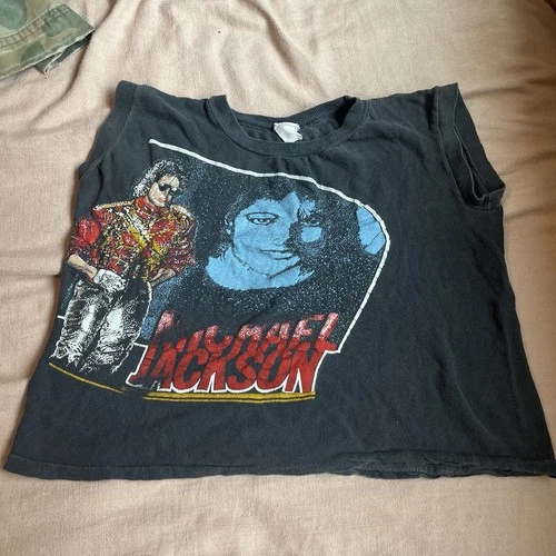 Michael Jackson True Vintage 80s Thriller Tour T Shirt 1980s vintage concert t-shirt, vintage, single stitch, B+ condition