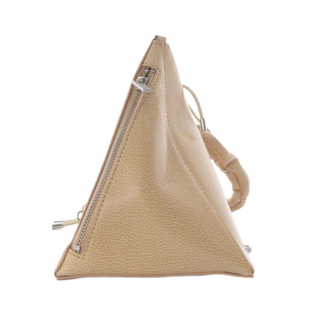 Ameri VINTAGE Pyramid Chain Bag Leather Beige One… - image 2