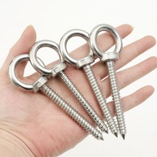 4PCS 5 Inch Eye Hooks - M10 Screw in Eye Hooks for Yoga Hammock Stand, Swing ...
