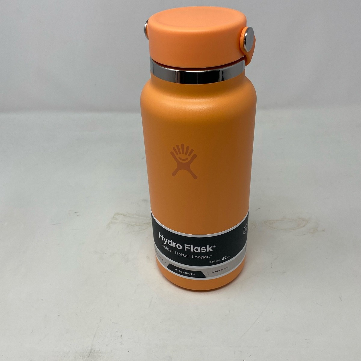 Hydro Flask 32oz Wide Mouth Bottle w/ Flex Cap - Nectar Orange | eBay