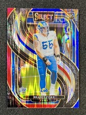 2024 Panini Select-Premier Level Branden Fiske (RC) Red, White &Blue Shock Prizm