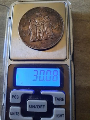 Monnaie pièce argent 50 francs hercule - Photo 1/4